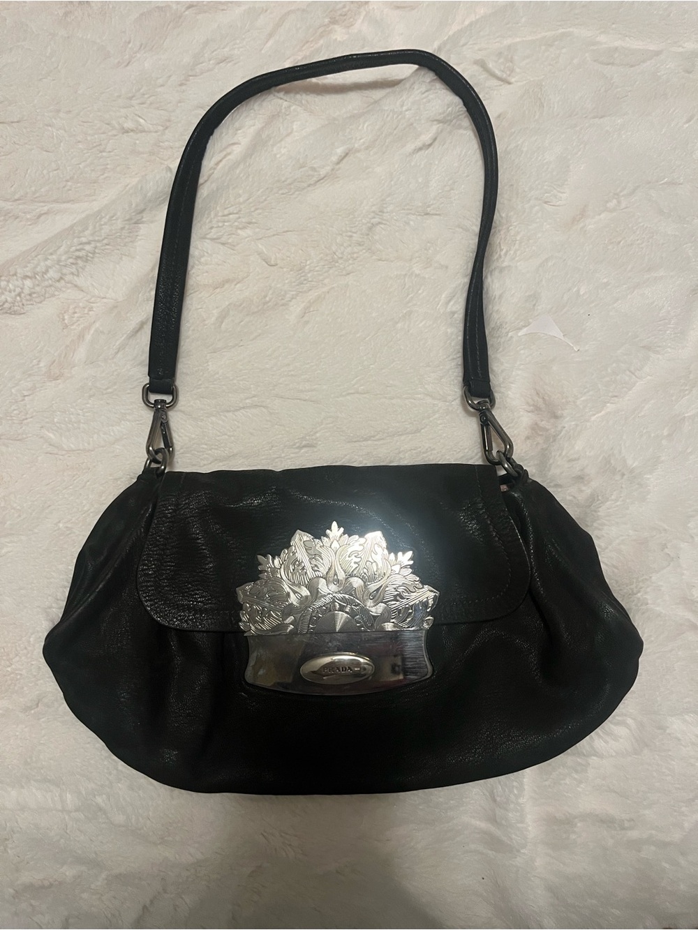 Prada Cervo Antic Metal Flap
Skipper Shoulder Bag